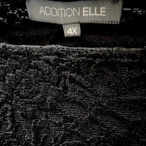 Addition-Elle Black Lace top for women 4X